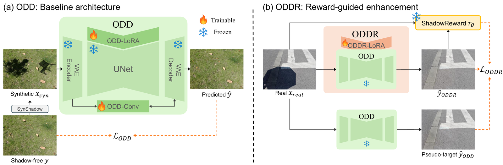 ODDR: One-Step Deshadow Diffusion via Reward Guidance